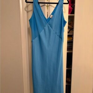 Elegant Blue Sleeveless Dress